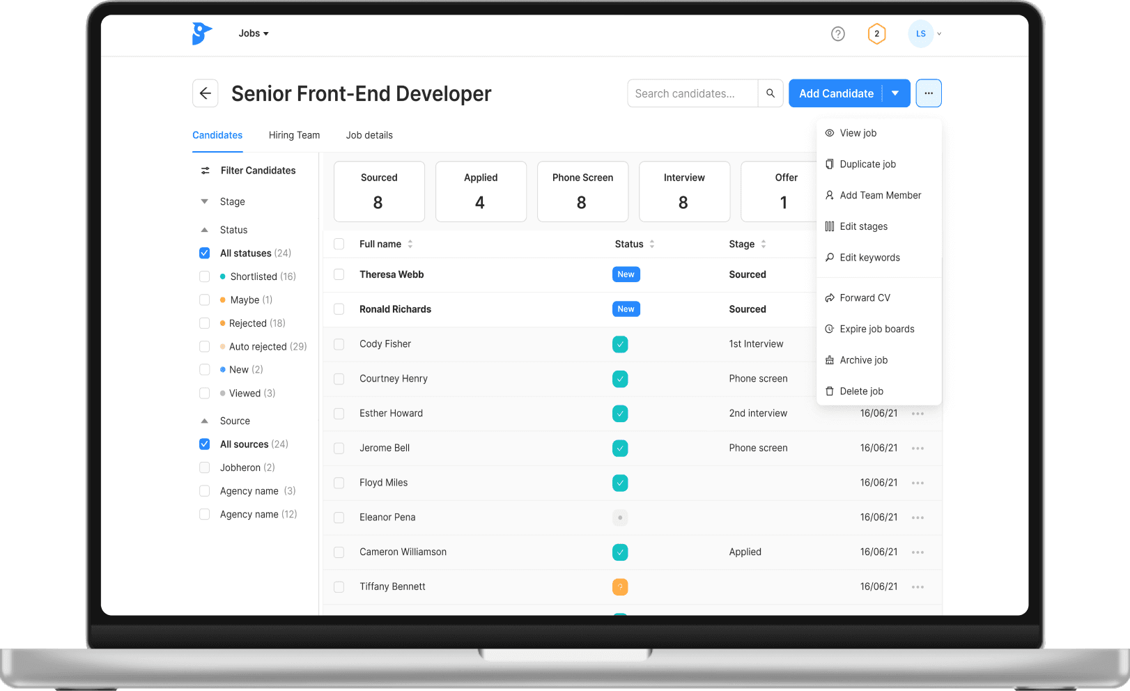 Building the web platform for recruitment