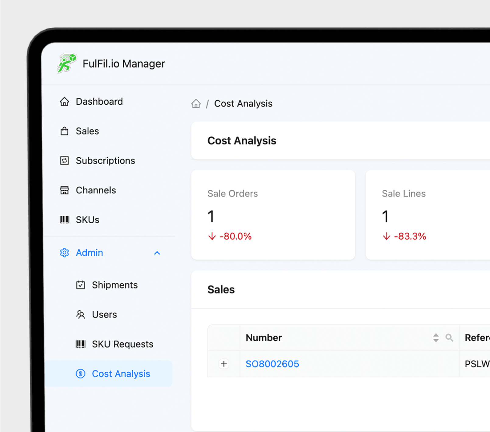 Cost analysis dasboard